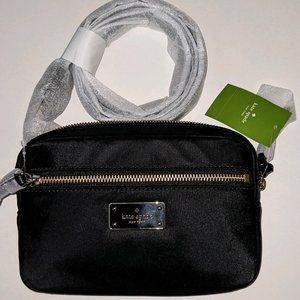 Kate Spade Wilson Road Black Nylon Fanny Medium Belt Bag NWT!